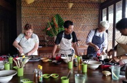 Cooking class at Bali Asli Restaurant.